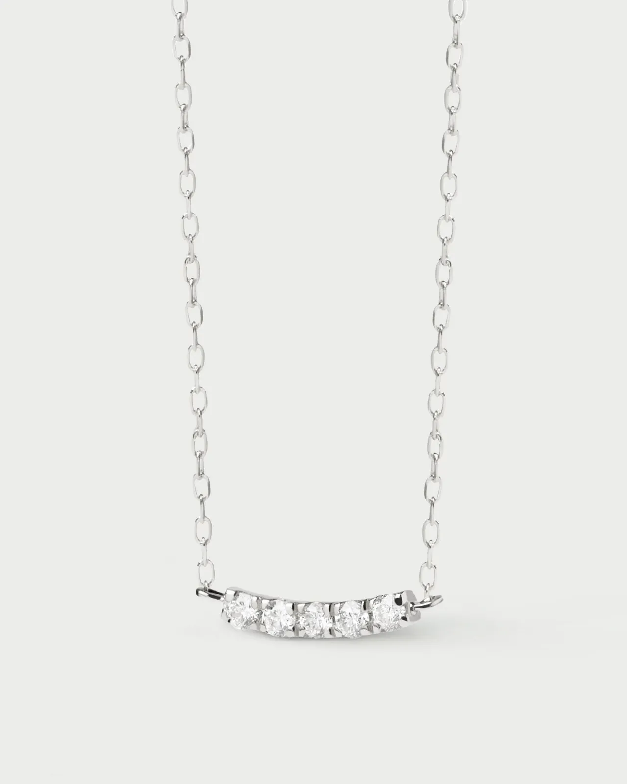 Joyas Con Diamantes|Joyas De Oro Blanco 18K-PDPAOLA Collar de Diamantes Y Oro Blanco Eternity