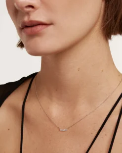 Joyas Con Diamantes|Joyas De Oro Blanco 18K-PDPAOLA Collar de Diamantes Y Oro Blanco Eternity