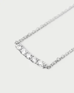 Joyas Con Diamantes|Joyas De Oro Blanco 18K-PDPAOLA Collar de Diamantes Y Oro Blanco Eternity