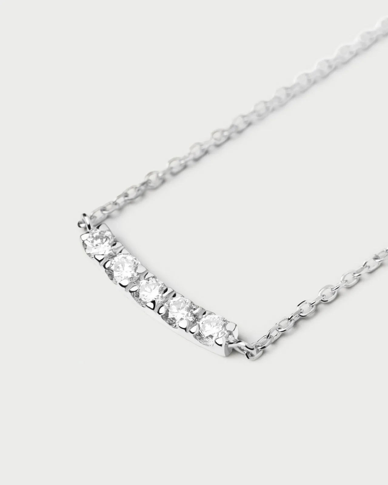 Joyas Con Diamantes|Joyas De Oro Blanco 18K-PDPAOLA Collar de Diamantes Y Oro Blanco Eternity