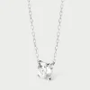 Joyas Con Diamantes-PDPAOLA Collar de Diamantes Y Oro Blanco Solitaire Supreme