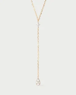 Joyas Con Diamantes|Joyas De Oro 18K-PDPAOLA Collar de diamantes y oro Lagoon