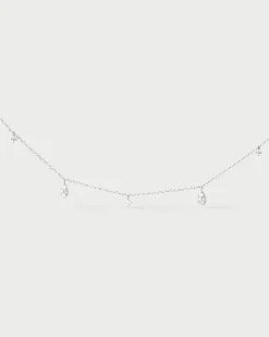 Joyas Con Diamantes|Joyas De Oro Blanco 18K-PDPAOLA Collar de diamantes y oro blanco Sandy