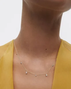 Joyas Con Diamantes|Joyas De Oro Blanco 18K-PDPAOLA Collar de diamantes y oro blanco Sandy