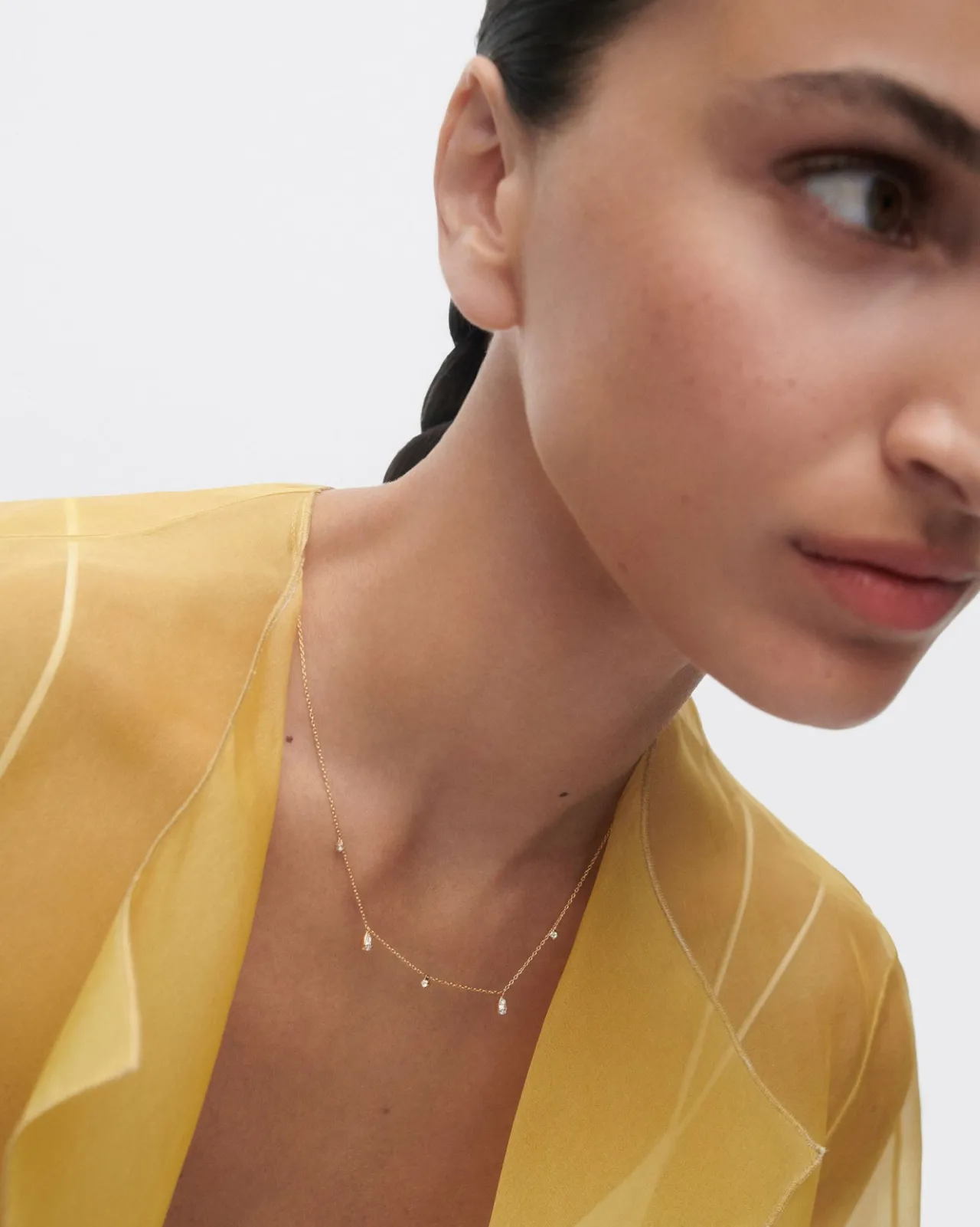 Joyas Con Diamantes|Joyas De Oro 18K-PDPAOLA Collar de diamantes y oro Sandy