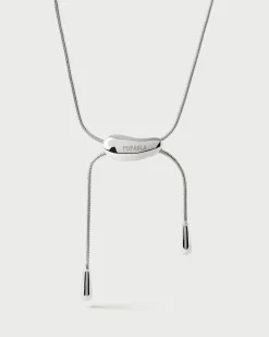 Collares Básicos|Collares De Cadena-PDPAOLA Collar deslizante de plata Rodeo