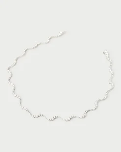 Joyas Con Diamantes|Joyas De Oro Blanco 18K-PDPAOLA Collar gargantilla de diamantes y oro blanco Venus