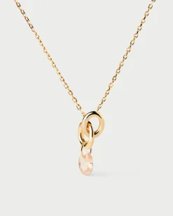 Collares Solitarios|Collares Básicos-PDPAOLA Collar Lily melocotón