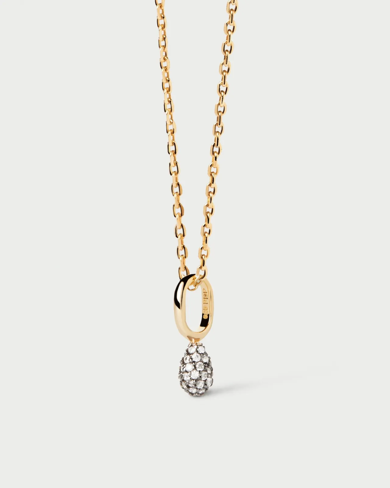 Collares Solitarios|Collares De Oro-PDPAOLA Collar Pavé Lava