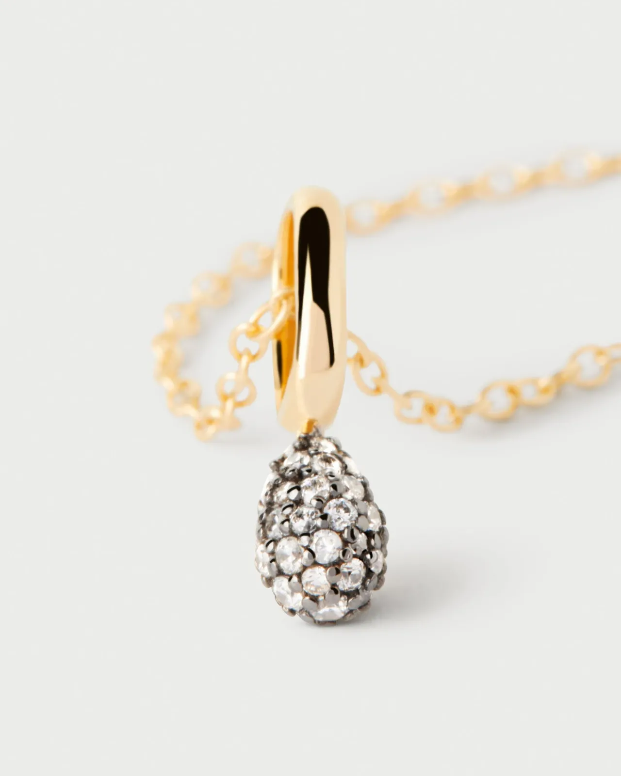Collares Solitarios|Collares De Oro-PDPAOLA Collar Pavé Lava