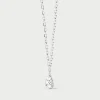 Joyas Con Diamantes|Joyas De Oro Blanco 18K-PDPAOLA Collar solitario de diamantes y oro blanco Rio