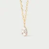 Joyas Con Diamantes|Joyas De Oro 18K-PDPAOLA Collar solitario de diamantes y oro Rio