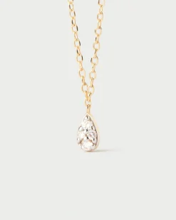 Joyas Con Diamantes|Joyas De Oro 18K-PDPAOLA Collar solitario de diamantes y oro Rio