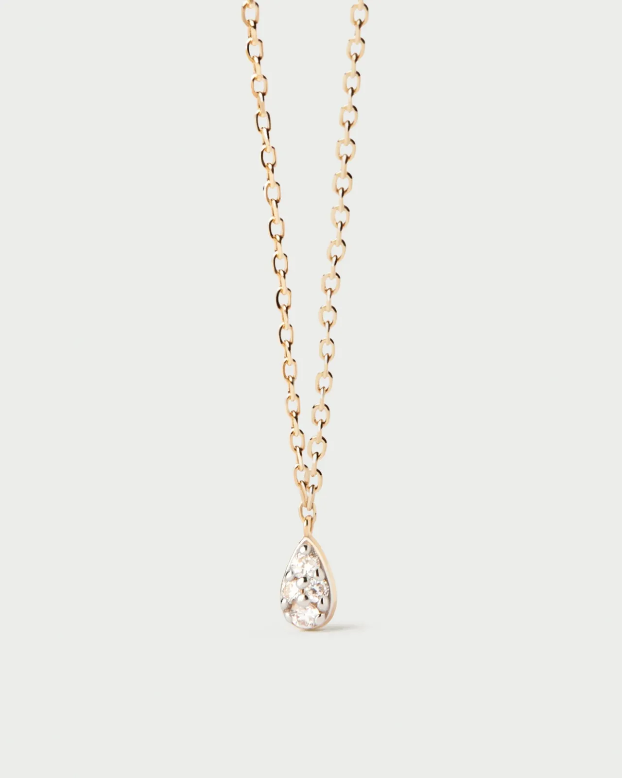 Joyas Con Diamantes|Joyas De Oro 18K-PDPAOLA Collar solitario de diamantes y oro Rio
