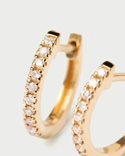 Joyas Con Diamantes|Aros-PDPAOLA Pendientes de Diamantes y oro Eternity Mini