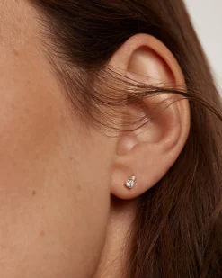 Joyas Con Diamantes|Pendientes Con Diamantes-PDPAOLA Pendientes de Diamantes y oro Solitaire Duo