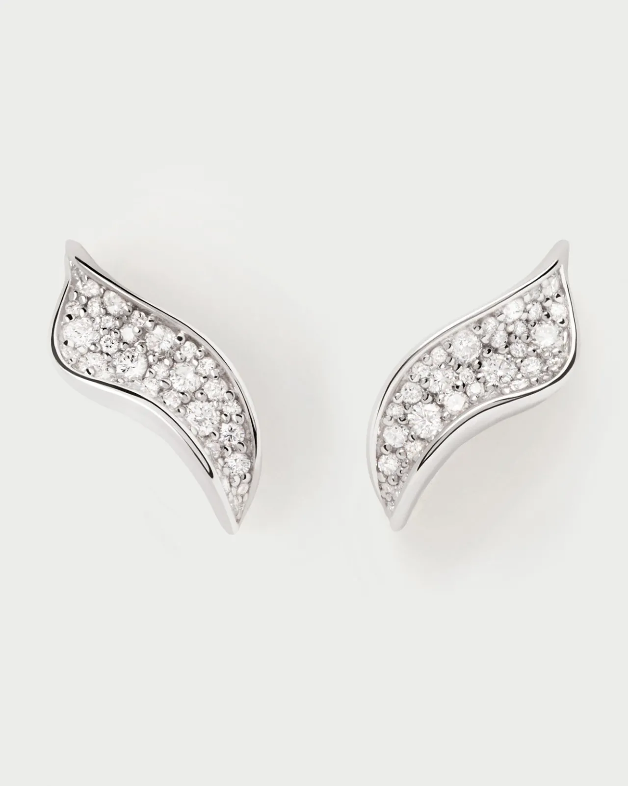 Joyas Con Diamantes|Joyas De Oro Blanco 18K-PDPAOLA Pendientes de diamantes y oro blanco Violet