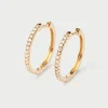 Joyas Con Diamantes|Aros-PDPAOLA Pendientes de Diamantes y oro Eternity Medium