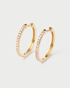 Joyas Con Diamantes|Aros-PDPAOLA Pendientes de Diamantes y oro Eternity Medium