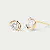 Joyas Con Diamantes|Joyas De Oro 18K-PDPAOLA Pendientes stud de diamantes y oro Delia