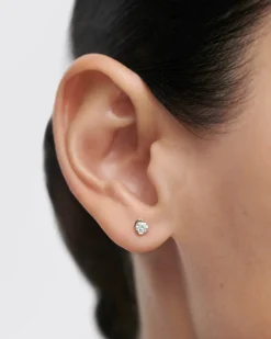 Joyas Con Diamantes|Joyas De Oro 18K-PDPAOLA Pendientes stud de diamantes y oro Delia
