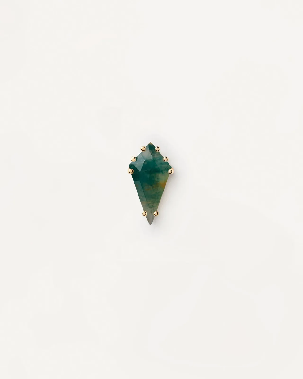Piercings Con Piedras Semipreciosas|Pendientes Rosca Individuales-PDPAOLA Piercing oreja Akiro con Ágata Verde