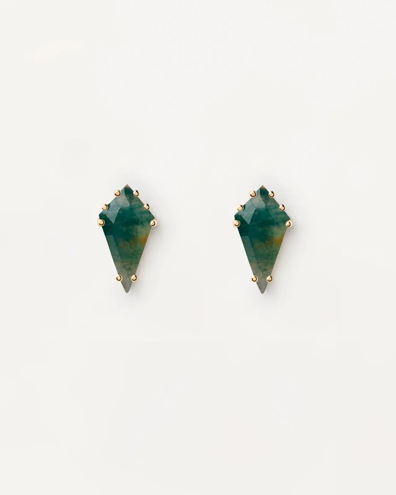 Piercings Con Piedras Semipreciosas|Pendientes Rosca Individuales-PDPAOLA Piercing oreja Akiro con Ágata Verde