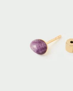 Piercings Con Piedras Semipreciosas|Pendientes Rosca Individuales-PDPAOLA Piercing oreja Amatista Gravity