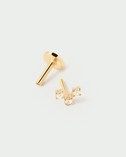 Joyas Con Diamantes|Joyas De Oro 18K-PDPAOLA Piercing oreja de Diamantes Y oro Nolita