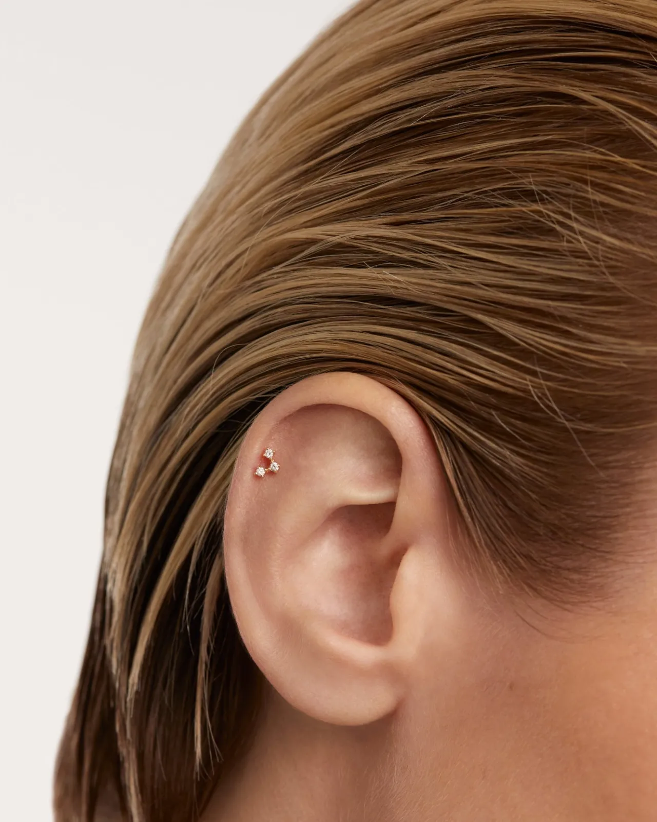 Joyas Con Diamantes|Joyas De Oro 18K-PDPAOLA Piercing oreja de Diamantes Y oro Nolita