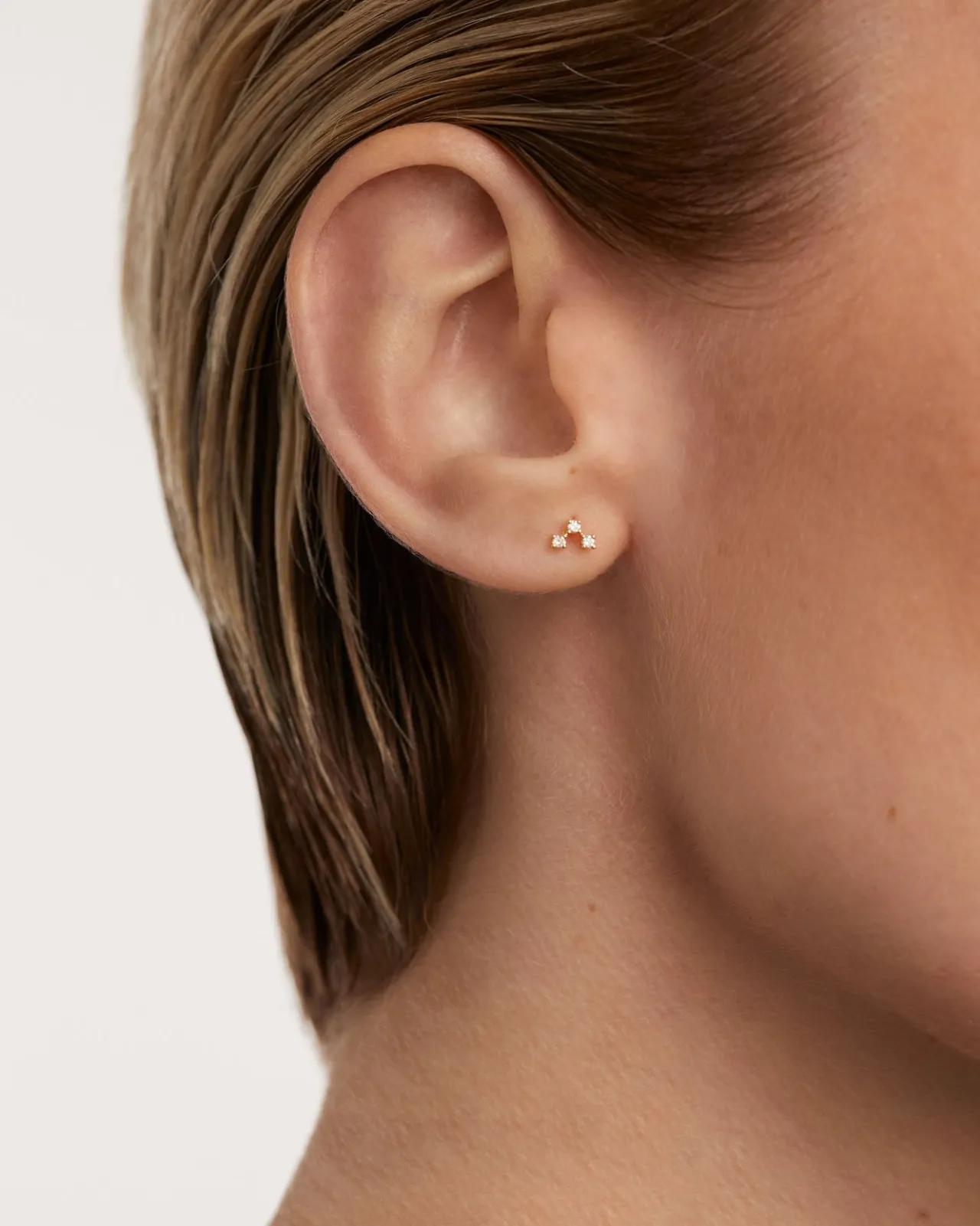 Joyas Con Diamantes|Joyas De Oro 18K-PDPAOLA Piercing oreja de Diamantes Y oro Nolita