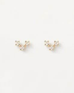 Joyas Con Diamantes|Joyas De Oro 18K-PDPAOLA Piercing oreja de Diamantes Y oro Nolita