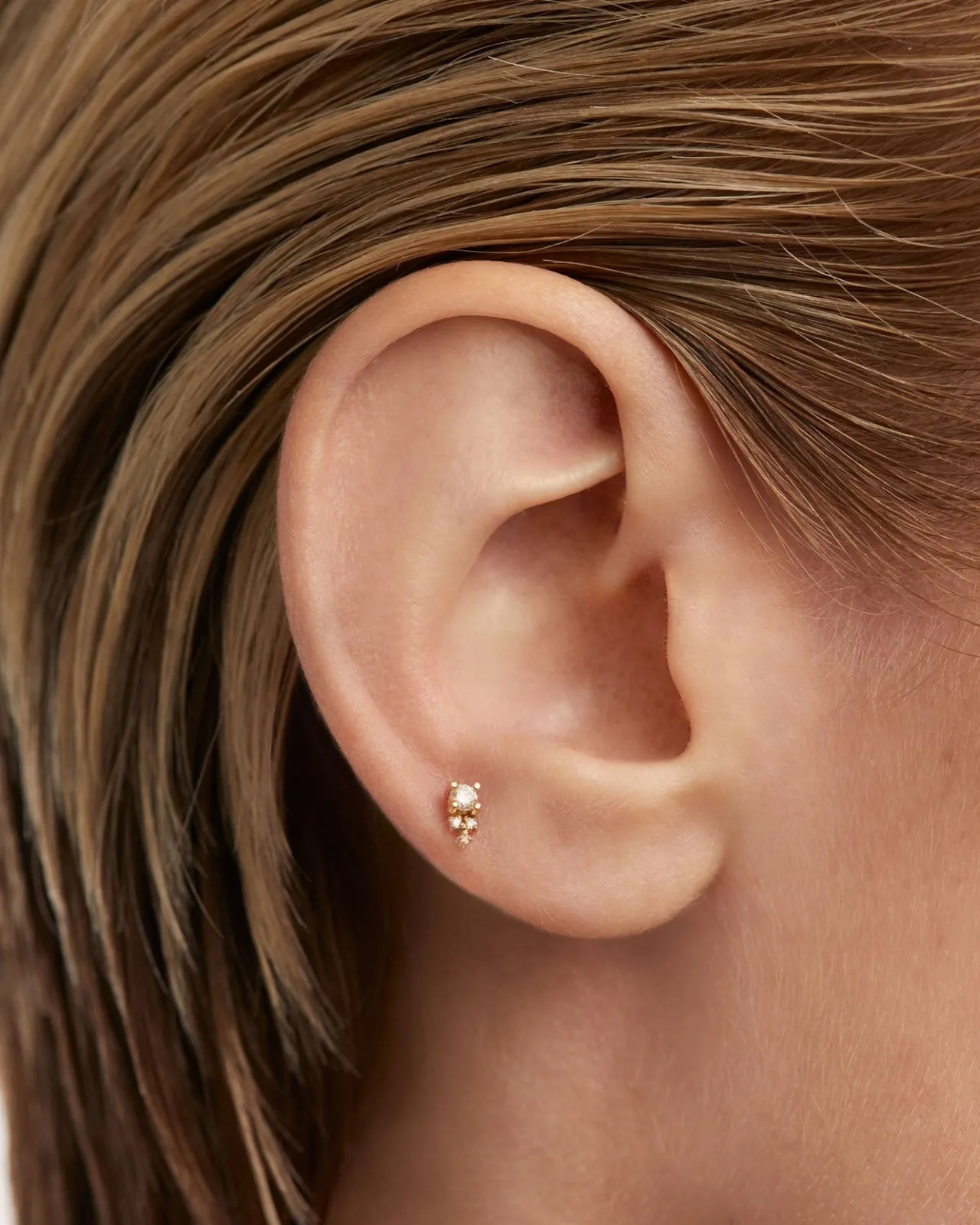 Joyas Con Diamantes|Joyas De Oro 18K-PDPAOLA Piercing oreja de Diamantes Y oro Chelsea