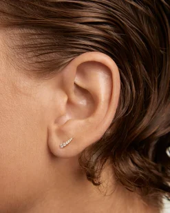Joyas Con Diamantes|Joyas De Oro 18K-PDPAOLA Piercing oreja de diamantes y oro Glee