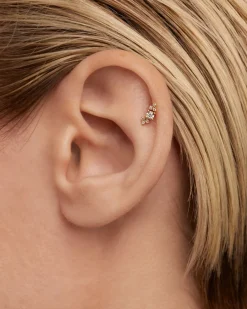 Joyas Con Diamantes|Joyas De Oro 18K-PDPAOLA Piercing oreja de Diamantes Y oro Amelie