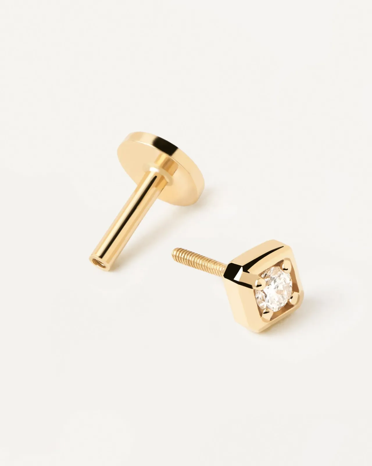 Joyas Con Diamantes|Joyas De Oro 18K-PDPAOLA Piercing oreja de Diamante Y oro Ava
