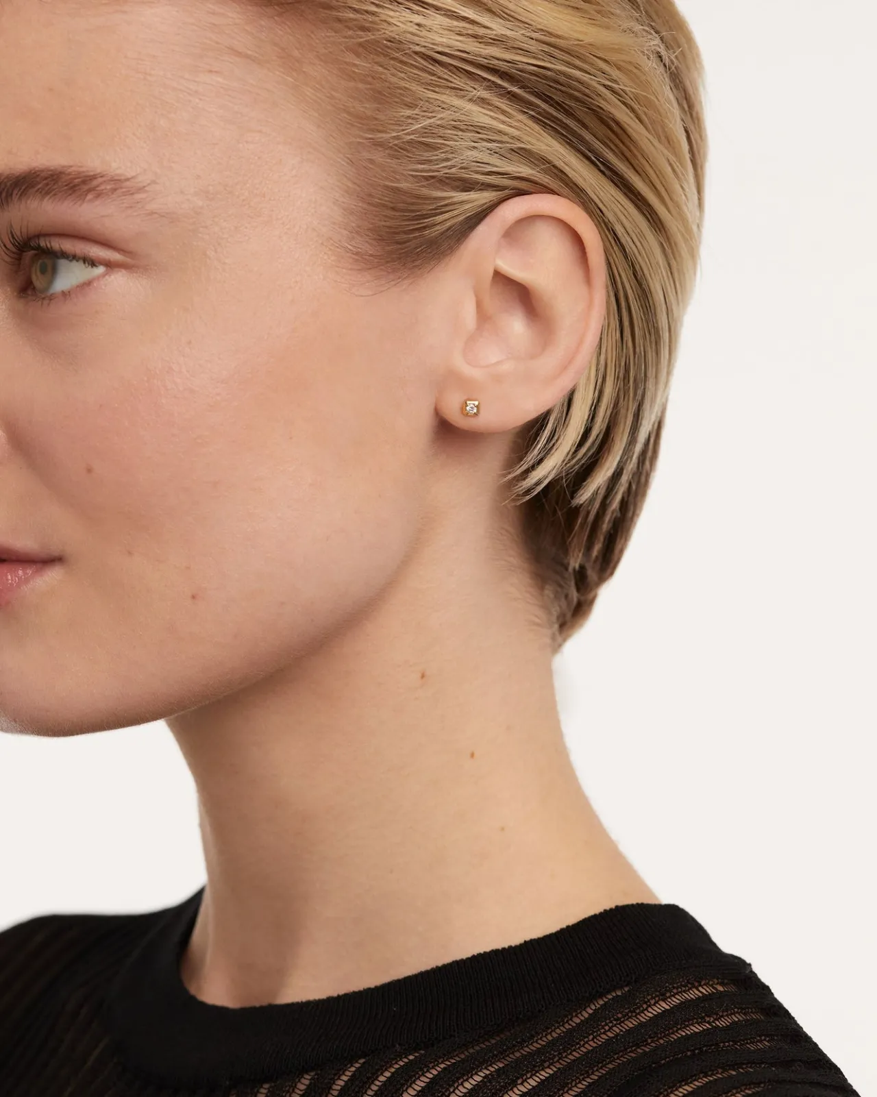 Joyas Con Diamantes|Joyas De Oro 18K-PDPAOLA Piercing oreja de Diamante Y oro Ava