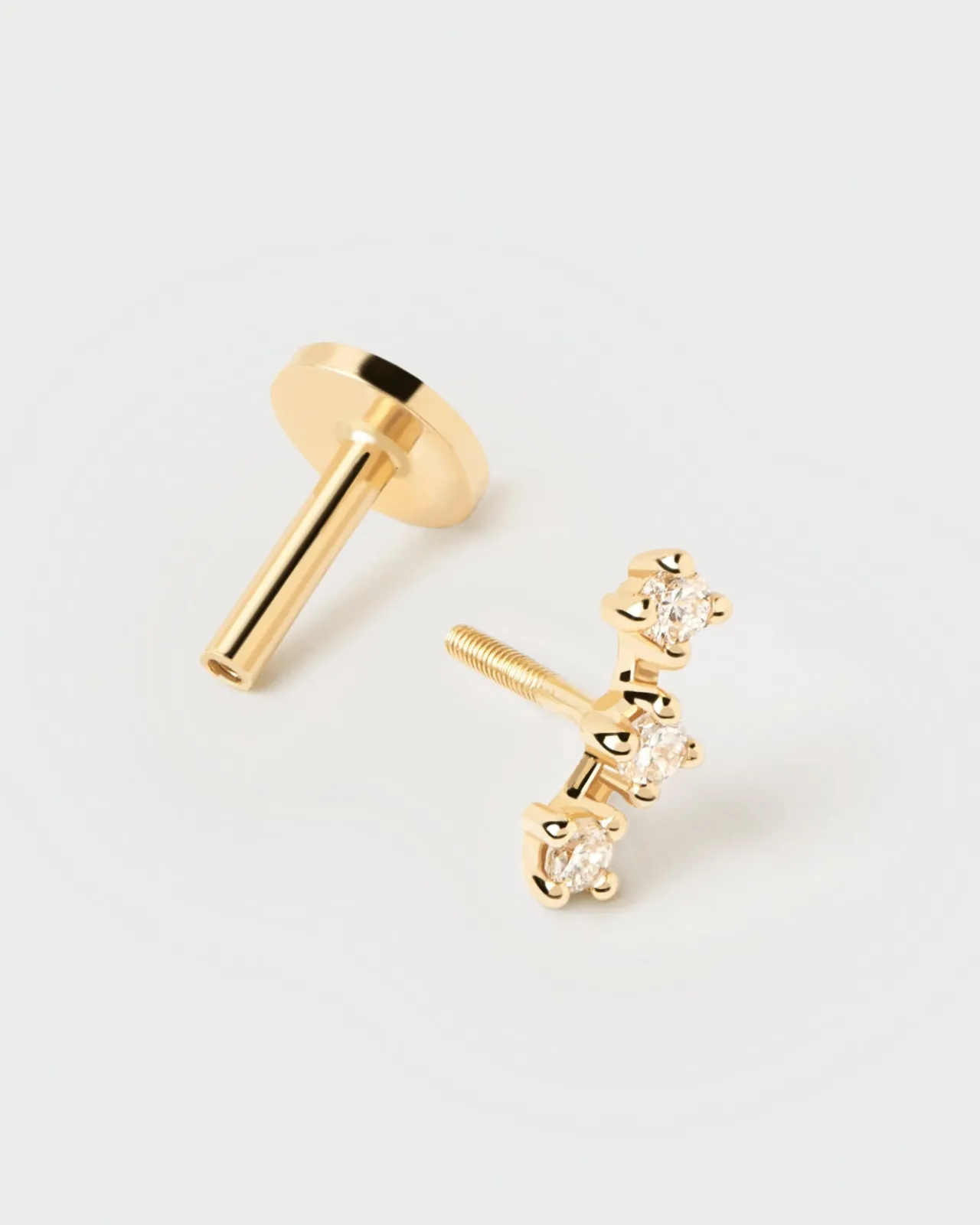 Joyas Con Diamantes|Joyas De Oro 18K-PDPAOLA Piercing oreja de Diamantes Y oro Brooklyn