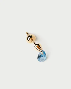 Pendientes Rosca Individuales|Pendientes Individuales-PDPAOLA Piercing oreja Lily azul