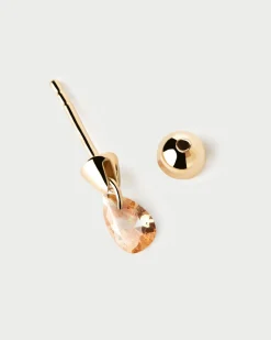 Pendientes Rosca Individuales|Pendientes Individuales-PDPAOLA Piercing oreja Lily melocotón
