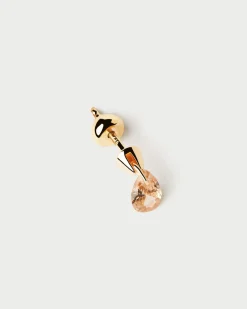 Pendientes Rosca Individuales|Pendientes Individuales-PDPAOLA Piercing oreja Lily melocotón