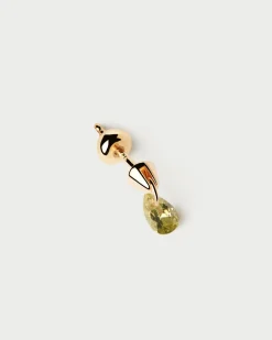 Pendientes Rosca Individuales|Pendientes Individuales-PDPAOLA Piercing oreja Lily verde