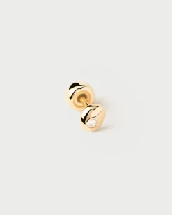 Pendientes Rosca Individuales|Pendientes Individuales-PDPAOLA Piercing oreja stud Sand