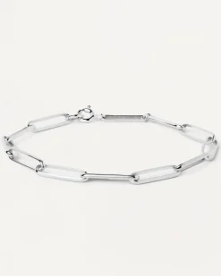 Pulseras Básicas|Pulseras De Cadena-PDPAOLA Pulsera Cadena de Plata Big Statement