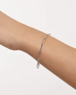 Pulseras Básicas|Pulseras De Cadena-PDPAOLA Pulsera Cadena de Plata Big Statement