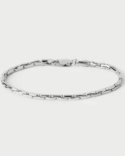 Pulseras Básicas|Pulseras De Cadena-PDPAOLA Pulsera Cadena de Plata Large Boston