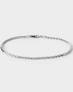Pulseras Básicas|Pulseras De Cadena-PDPAOLA Pulsera Cadena de Plata Serpentine