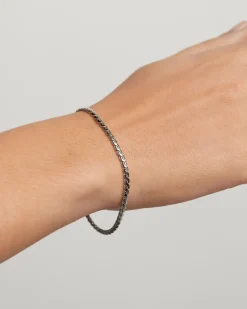 Pulseras Básicas|Pulseras De Cadena-PDPAOLA Pulsera Cadena de Plata Serpentine