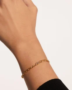 Pulseras De Letras|Pulseras De Oro-PDPAOLA Pulsera Cadena Letra J