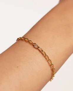 Pulseras De Letras|Pulseras De Oro-PDPAOLA Pulsera Cadena Letra S